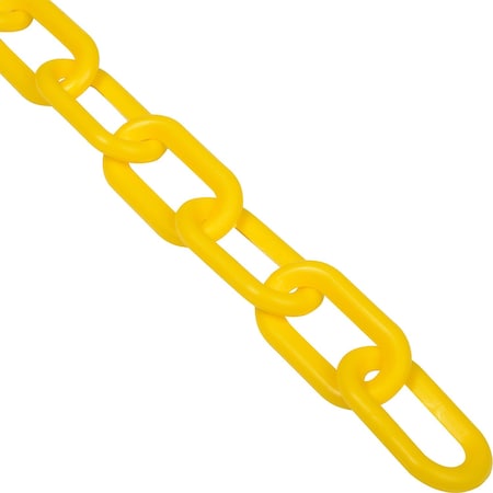 Global Industrial Plastic Chain Barrier, 2x50'L, Yellow 954113YL
